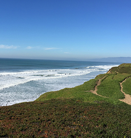Coastal Trail along sea front.